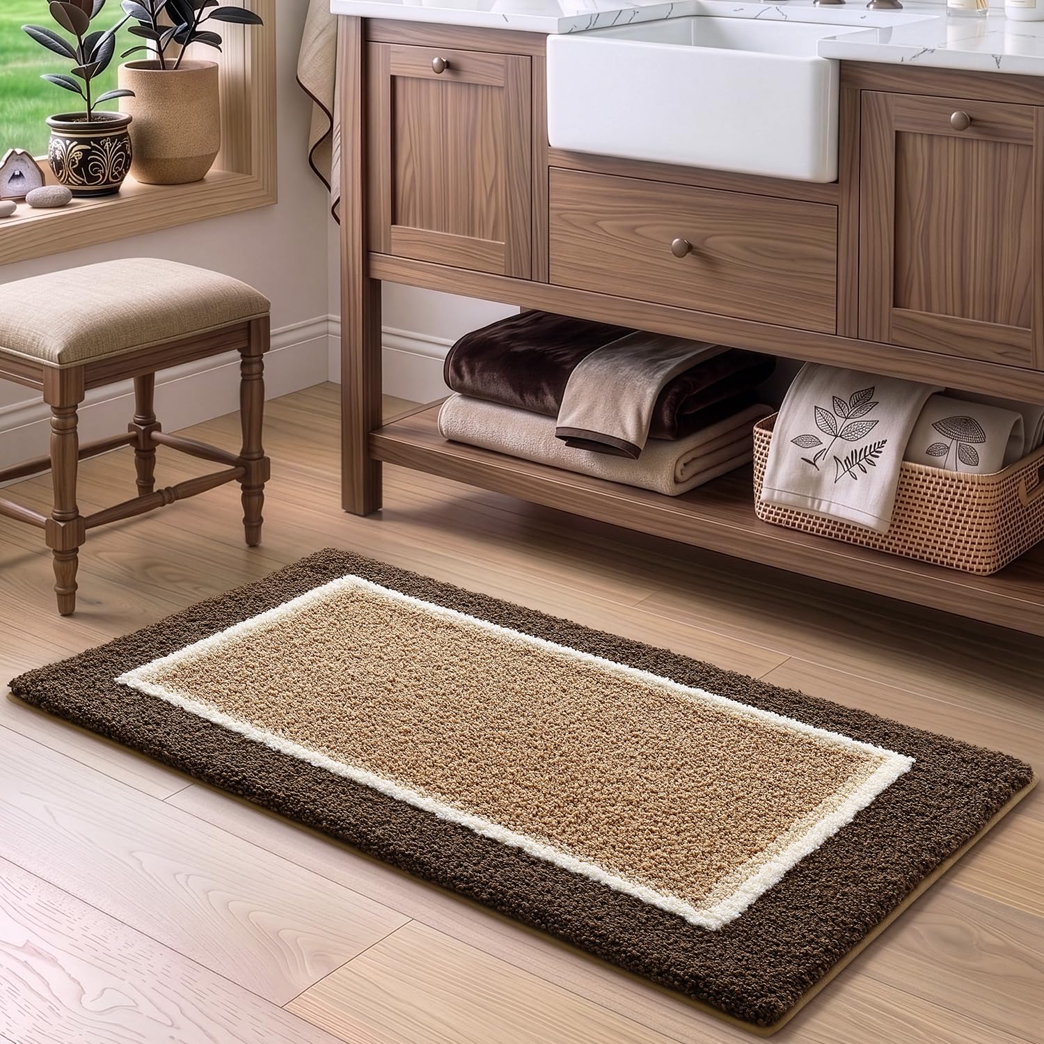 バスルームラグ ソフトで吸収性のあるマイクロファイバー 50×80cm Amazon | DEXI バスルームラグ 32x20、吸収性 エクストラソフト
